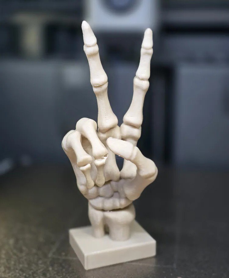 Skeleton hand figurine
